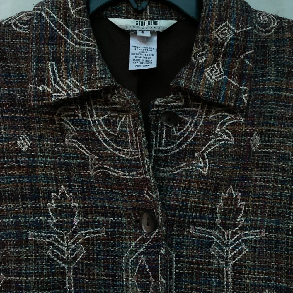 Stone ridge Embroidered Women’s Jacket/ Blazer Size Small - Picture 2 of 14